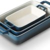 Bakeware Set, Ceramic Baking Dish, Rectangular Baking Pans Set, Casserole Dish for Cooking, Cake Dinner, Kitchen, Wrapping Upgrade, 12 x 8.5 Inches, 3-Piece
