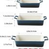 Bakeware Set, Ceramic Baking Dish, Rectangular Baking Pans Set, Casserole Dish for Cooking, Cake Dinner, Kitchen, Wrapping Upgrade, 12 x 8.5 Inches, 3-Piece - Image 2