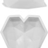 Diamond Heart Mousse Cake Mold Trays, 7.8-inch Silicone Baking Pan-Food Grade & BPA Free-Not Sticky Mould Suitable For Mousse,Chocolate Brownie,Jelly,Ice Cream,Chiffon,Cheesecake,Fondant - Image 4