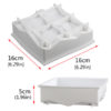 Baking tools White Silicone cake mold , Irregular Pattern Mousse Cover Cake Mould , Square Non Stick Silicone - Image 2