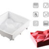 Baking tools White Silicone cake mold , Irregular Pattern Mousse Cover Cake Mould , Square Non Stick Silicone - Image 5