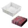 Baking tools White Silicone cake mold , Irregular Pattern Mousse Cover Cake Mould , Square Non Stick Silicone