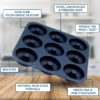 Chefast Non-Stick Donut Pan Combo Kit: BPA-Free Large and Mini Silicone Doughnut Pans, 5 Pastry Bags, and Spatula - Baking Molds for Full-Size and Small Donuts - Baked Doughnuts and Bagels Maker Set - Image 5