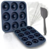 Chefast Non-Stick Donut Pan Combo Kit: BPA-Free Large and Mini Silicone Doughnut Pans, 5 Pastry Bags, and Spatula - Baking Molds for Full-Size and Small Donuts - Baked Doughnuts and Bagels Maker Set - Image 8