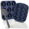 Chefast Non-Stick Donut Pan Combo Kit: BPA-Free Large and Mini Silicone Doughnut Pans, 5 Pastry Bags, and Spatula - Baking Molds for Full-Size and Small Donuts - Baked Doughnuts and Bagels Maker Set