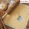 Flower Paisley Wood Rolling Pin Embossing Baking Cookies Biscuit Fondant Christmas Kitchen Tool