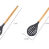 Silicone Kitchen Tools Wooden Handle Cookware set, Spoon, Spatula, Fire-resistant Cooking Set - Image 4