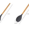 Silicone Kitchen Tools Wooden Handle Cookware set, Spoon, Spatula, Fire-resistant Cooking Set - Image 5