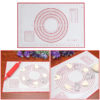 Silicone Baking Mat Pastry Rolling Mat Non-Stick Large with Measurements Scraper Gift Reusable Flexible Easy to Clean BPA Free for Fondant Pizza Breads 60 x 40cm