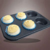 6 Cups DIY Baking Tools Non-stick Steel Cupcake Mold Egg Tart Baking Tray Dish Muffin Cake Mould Biscuit Pan Bakeware - Image 2