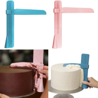 Adjustable Cake Scraper Baking Cake Smoother Spatula DIY Cake Tool for Random Colour - Image 5