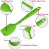 11 inch Rubber Spatula Heat Resistant Non-Stick Flexible Scrapers Baking Mixing Tool (4 Piece) - Image 2