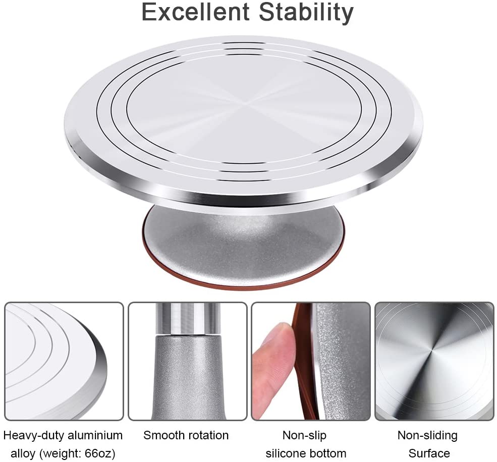 Cake Stand Rotating Cake Leveler Stand Aluminum Alloy Cake