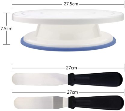 39 pcs Cake Decorating Supplies,  Professional Cupcake Decorating Kit Baking Supplies Rotating Turntable Stand, Frosting, Piping Bags and Tips Set, Icing Spatula and Smoother, Pastry Tool - Image 3