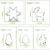 Christmas Cookie Cutter Set, 5 Pack Stainless Steel Christmas Cookie Cutters Shapes, Christmas Biscuit Pastry Baking Cutters Snowflake Christmas Tree Reindeer Gingerbread Man Snowman for Kids - Image 2