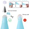 69pcs Piping Bags and Tips Set, Cake Decorating Kits Stainless Steel Baking Tips,3 Reusable Silicone Pastry Bags,3 Icing Smoother, 3 Couplers,6 Silicone Cupcake Baking Cups for Baking Decorating Cake - Image 2