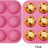 6 Holes Silicone Molds, Half Sphere Silicone Molds Cake Molds for Baking Round Shape Silicone Molds for Baking Pudding Jelly Handmade Soap - Image 5