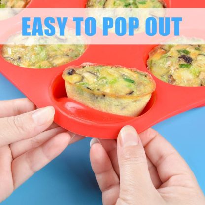 12 Cups Silicone Muffin Pan - Nonstick BPA Free Cupcake Pan 1 Pack Regular Size Silicone Mold - Image 2