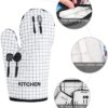 Gants Four, 1 Pièces Gant Cuisine, Gants Anti Chaleur, Gant Anti Chaleur Four, 1 Maniques Cuisine et 2 Doigt Disolation Thermique en Silicone, pour Micro-ondes, Barbecue, Cuisson, Grillage - Image 3