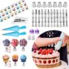 Cake Decorating Supplies 2020 Upgrade 460 PCS Baking Set with Springform Cake Pans Set,Cake Rotating Turntable,Cake Decorating Kits, Muffin Cup Mold, Cake Baking Supplies for Beginners and Cake Lovers - Image 2