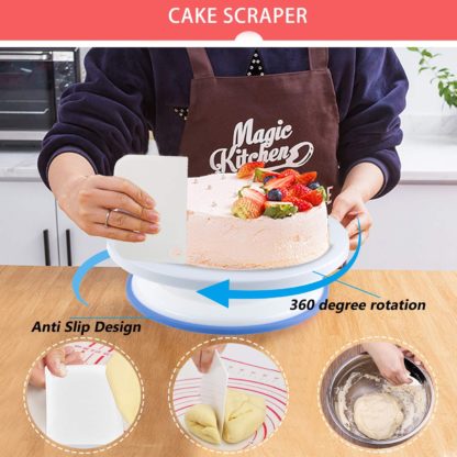 39 pcs Cake Decorating Supplies,  Professional Cupcake Decorating Kit Baking Supplies Rotating Turntable Stand, Frosting, Piping Bags and Tips Set, Icing Spatula and Smoother, Pastry Tool - Image 5