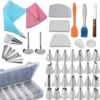 Cake Decorating Tools Set- 55 PCS Icing Tips-Piping Cake Nozzle. Supplies Frosting Tools Set for Cupcakes Cookies Tools. Making Cookies Kit