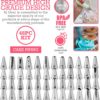 333pcs Cake Decorating Kit - Complete Cake Decorating Supplies & Baking Supplies - Baking Kit with 2 Piping Bags and 55 Tips - Frosting Bags and Tips with Turntable - Cupcake Decorating Kit - Image 4