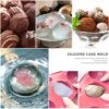 6 Holes Silicone Molds, Half Sphere Silicone Molds Cake Molds for Baking Round Shape Silicone Molds for Baking Pudding Jelly Handmade Soap - Image 7