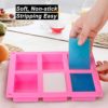 3 Pack Silicone Soap Molds,6 Cavities Silicone Baking Mold,Rectangle and Different Flower Shapes, Perfect for Soap Making, Handmade Cake Chocolate Biscuit, Pudding. BPA Free - Image 3