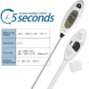 Long Cooking Thermometer Temperature Probe Digital Kitchen Thermometer Instant Read 5 Seconds LCD Large Screen Meat, Barbecue, Pastry, Bath Water Thermometer - Image 3