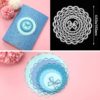 4 Pieces Metal Die Cuts in Rectangle, Heart, Round and Oval Shape Metal Cutting Stencil Embossing Dies Template Metal Cutting Dies for DIY Scrapbook Album Paper Card Cake Topper Craft Making - Image 2