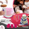 360 Pcs Cake Decorating Supplies Kit with Baking supplies- Springform Pan Set -Cake Turntable stand-55 Numbered Piping Tips & Bags 7 Russian tips Icing Spatulas Fondant tools Measuring cups & Spoons - Image 2