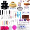 Cake Decorating Supplies 2020 Upgrade 460 PCS Baking Set with Springform Cake Pans Set,Cake Rotating Turntable,Cake Decorating Kits, Muffin Cup Mold, Cake Baking Supplies for Beginners and Cake Lovers