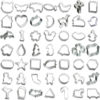 50pcs Cookie Molds  DIY Bakeware Cookie Mold Cartoon Cookie Cutters Biscuit Mold Christmas Cartoon Biscuit Mold - Image 4